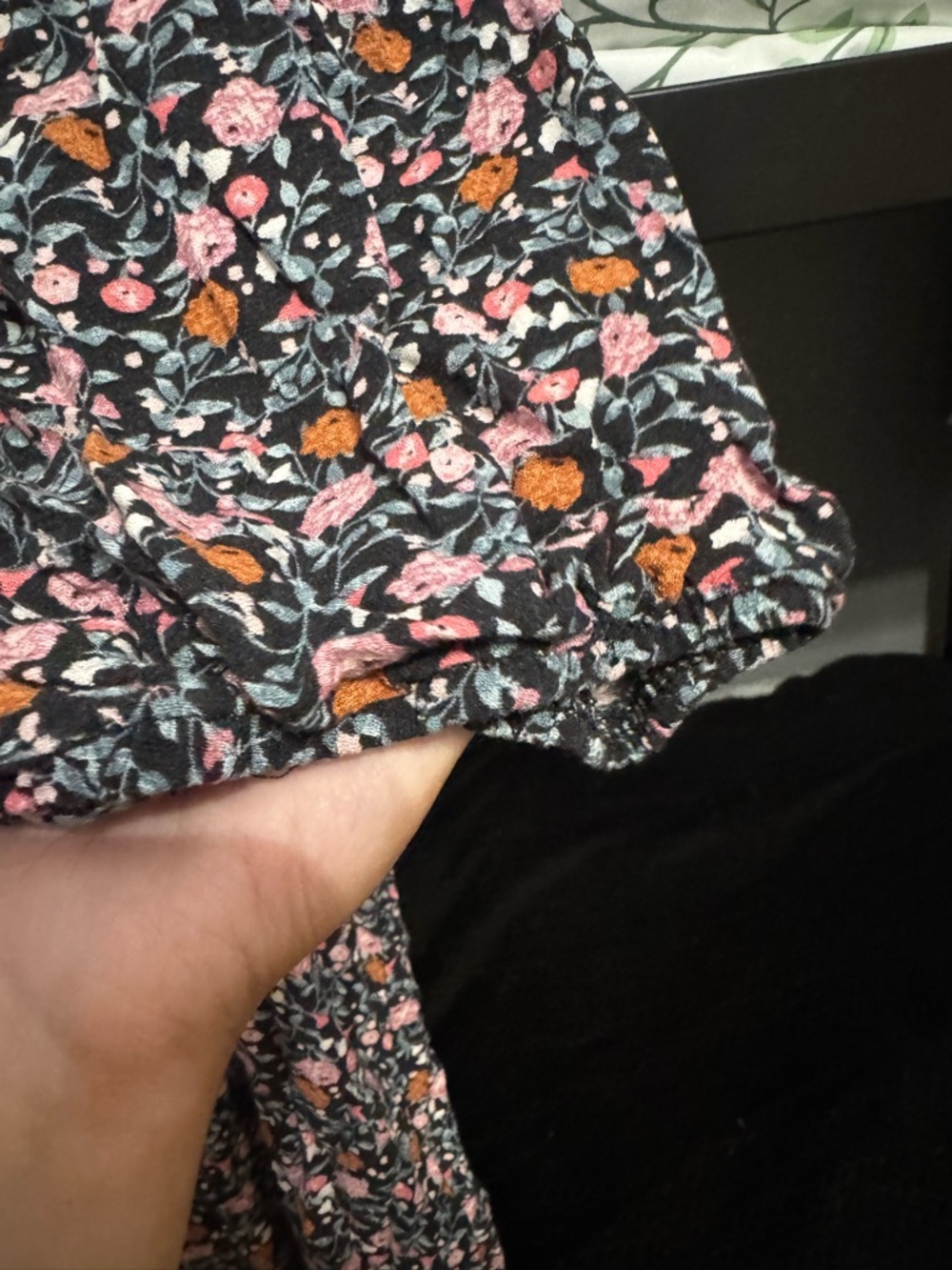 Knox Rose Black Midi Dress with Pink and Orange Floral Print - Picture 5 of 8